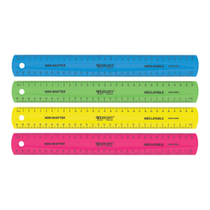 14381 Acme United Limited 30cm Coloured Non-Shatter Ruler -