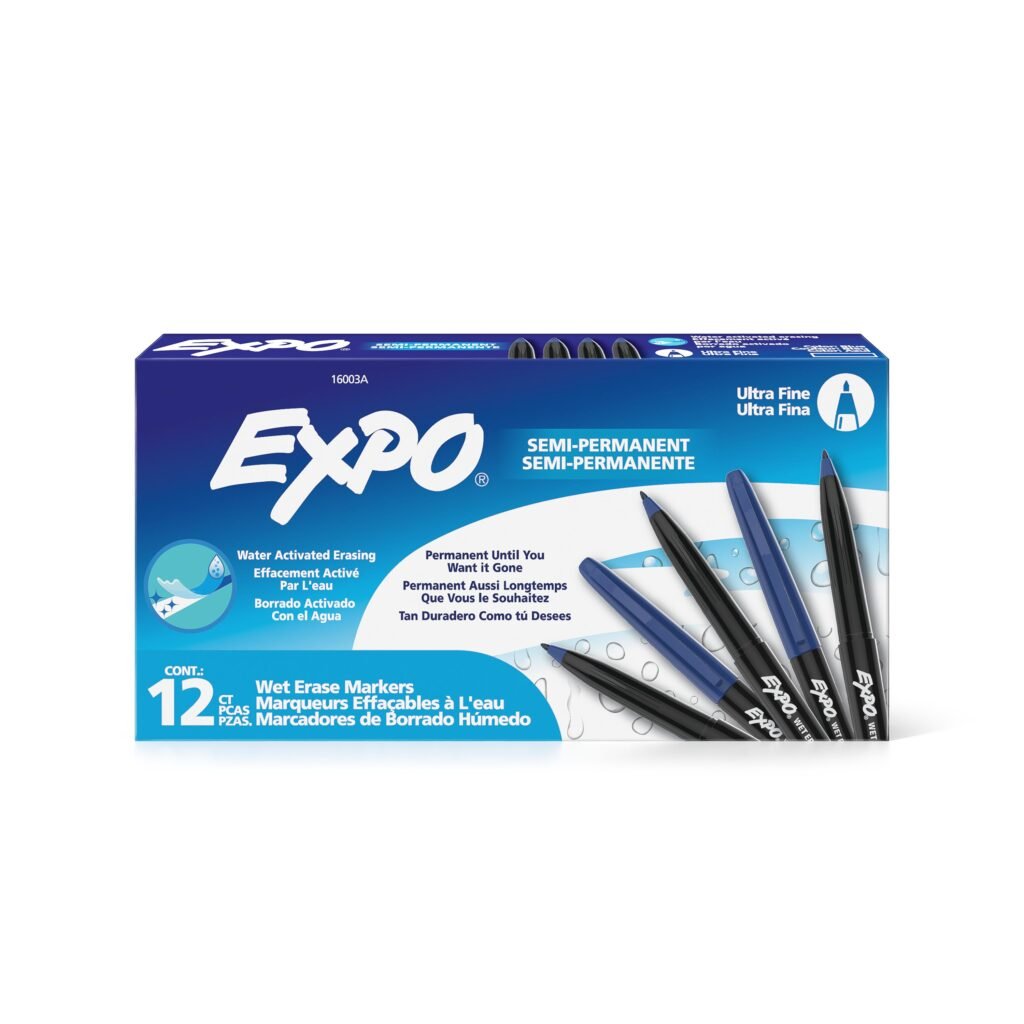 16003A Expo Expo Wet Erase 12Ct Blue Ultra Fine Os —