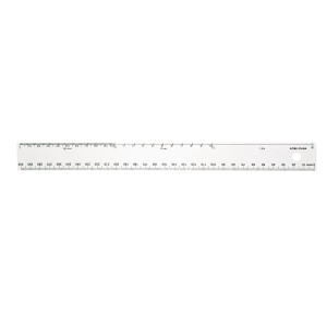 46930 Acme United Limited 30cm White Plastic Ruler (0.5cm 0-