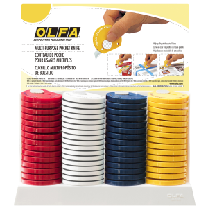 9584 Olfa TK-4/60 Multi-Purpose Touch Knife Display, 60 Unit