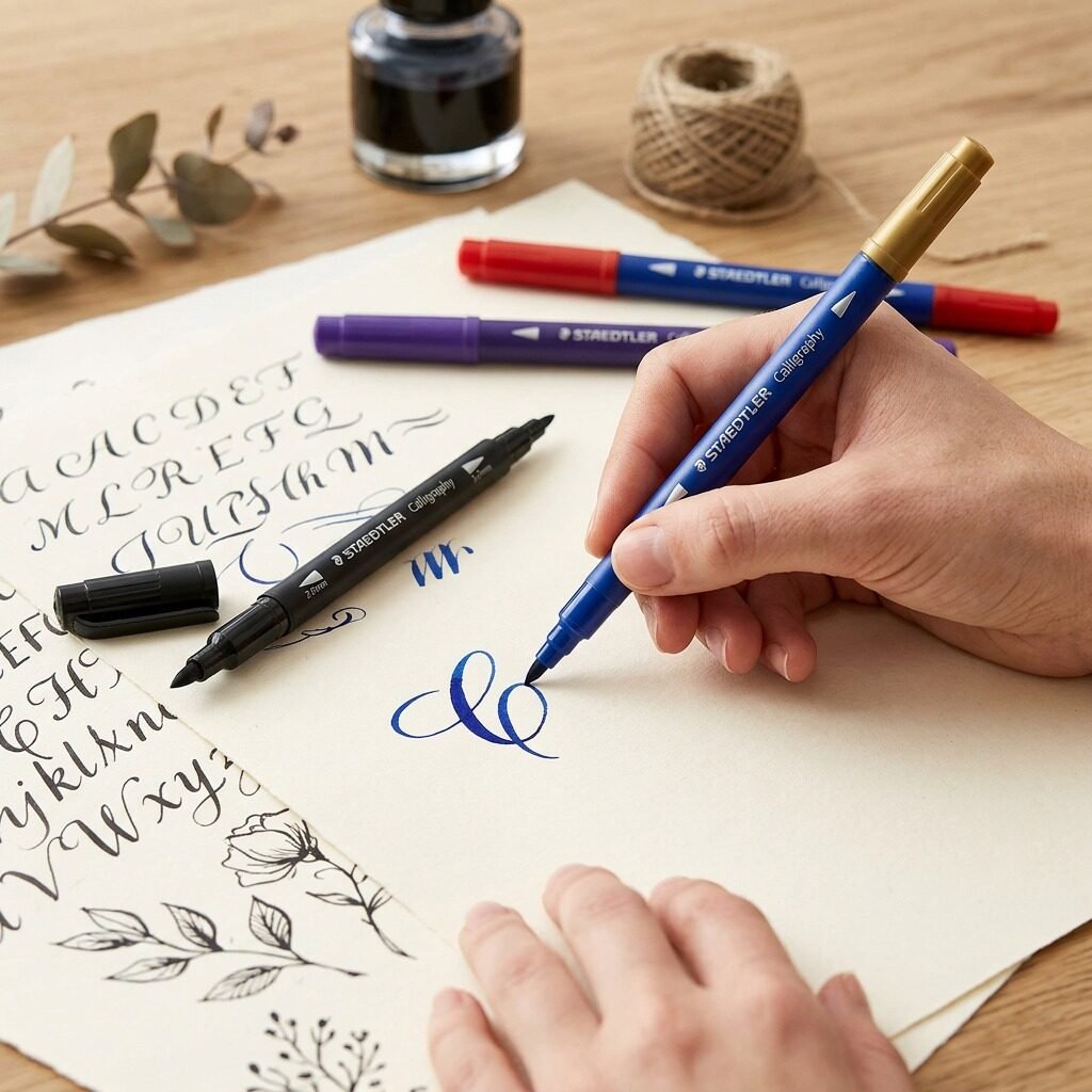 3005TB12A6 STAEDTLER Dual tip markers Calligraph duo 12pc