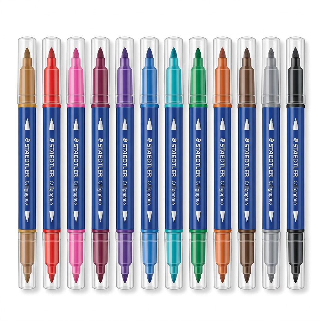 3005TB12A6 STAEDTLER Dual tip markers Calligraph duo 12pc