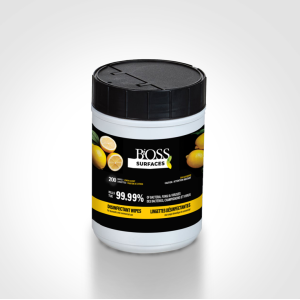 24677-007 BiOSS 200 wipes Canister- Lemon Scent