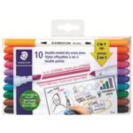 3010TB10LU STAEDTLER Double-ended dry erase pens 10pc