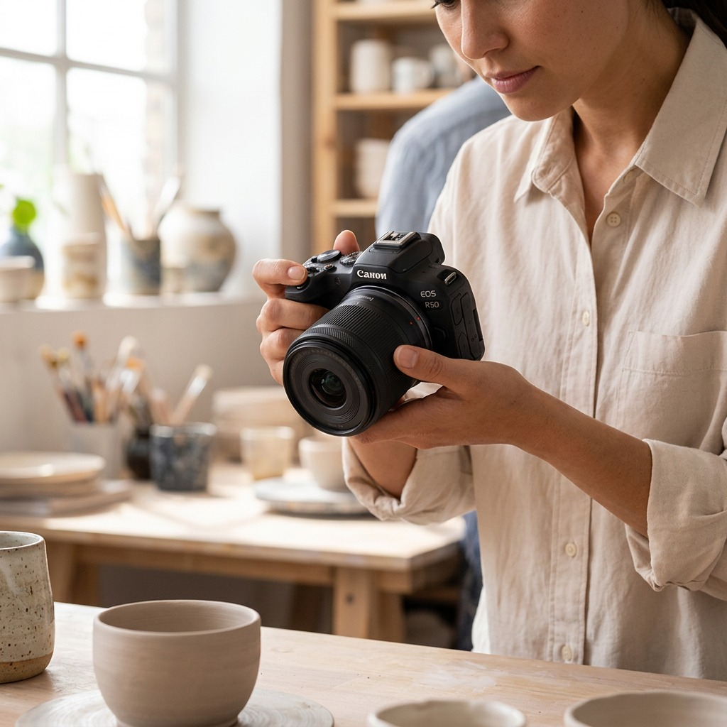 6895C012 Canon EOS R50 V + RF-S14-30mm F4-6.3 IS STM PZ Lens