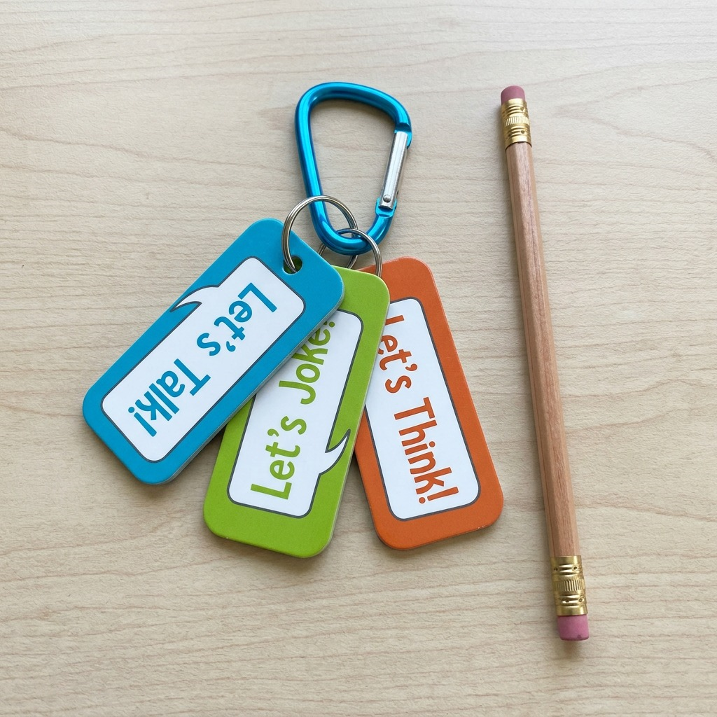 4293000 fdmt Let's Chat! Portable Conversation Cards - Engli