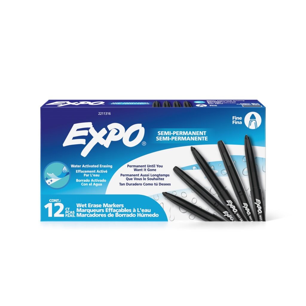 2211316 Expo Expo Wet Erase 12Ct Black Fine Os —
