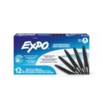 2211316 Expo Expo Wet Erase 12Ct Black Fine Os