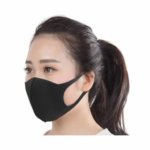 7746 Globe Commercial Products Reusable Face Mask Black Poly