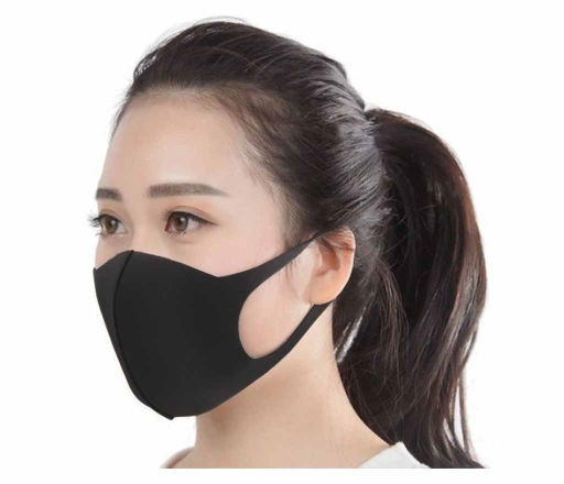 7746 Globe Commercial Products Reusable Face Mask Black Poly