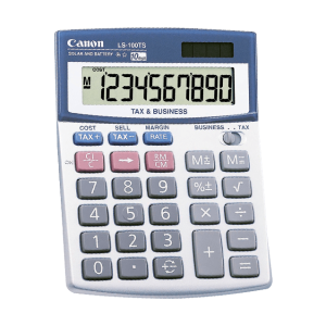 5936A003 Canon LS-100TS Silver/Blue 10-digit Display