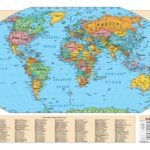 72119 Replogle Globes WORLD WALL MAP - 6/1 - Laminated Blue