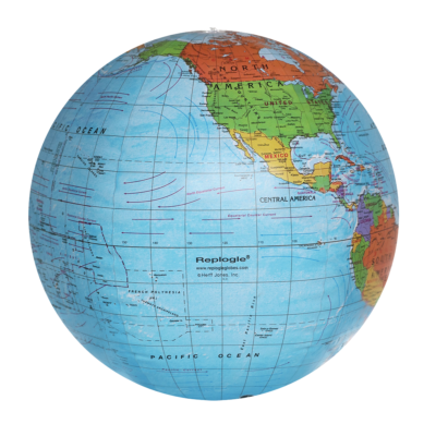 16001 Replogle Globes Inflatable Blue Ocean Globe 16"/40.5Cm