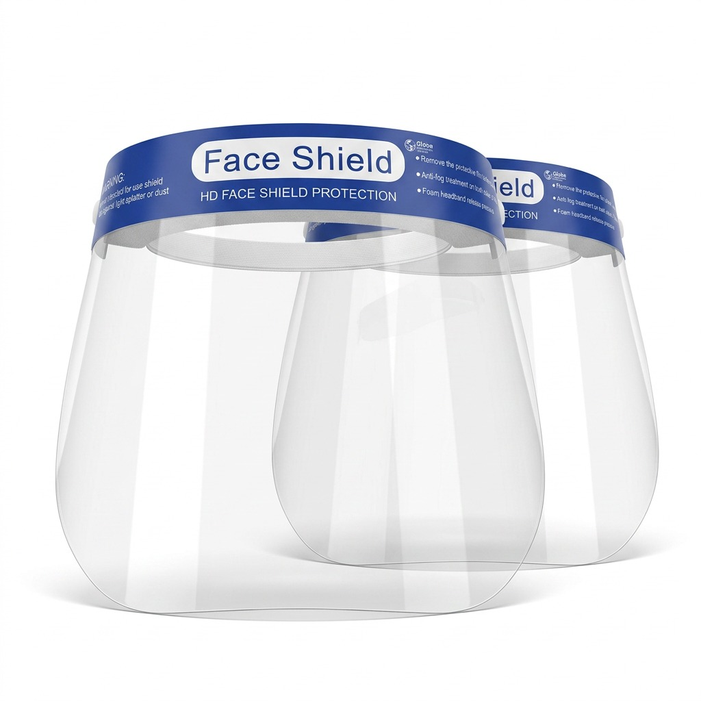 7740 Globe Commercial Products Face Shield Anti-Fog