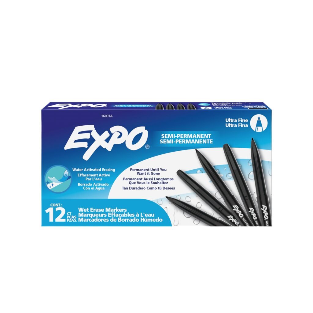16001A Expo Expo Wet Erase 12Ct Black Ultra Fine Os —