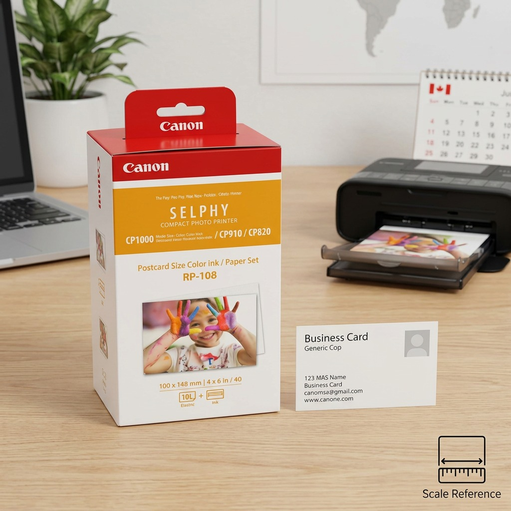 8568B001 Canon Selphy Colour Ink and Paper Set RP-108