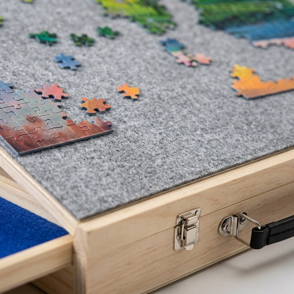 EB-PZ-022 Puzzle Ready Tilting Puzzle Board with Drawers and