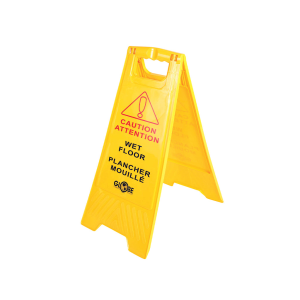 7112 Globe Commercial Products Wet Floor Sign English/French
