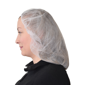 7732W Globe Commercial Products Bouffant Cap/Hairnet White P