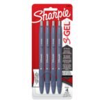 2220964 Sharpie Sharpie S-Gel Moonlit Midnight 4Ct Blk 0.7 B