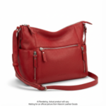 HBP1081-RED Mancini Leather Goods June Crossbody Handbag