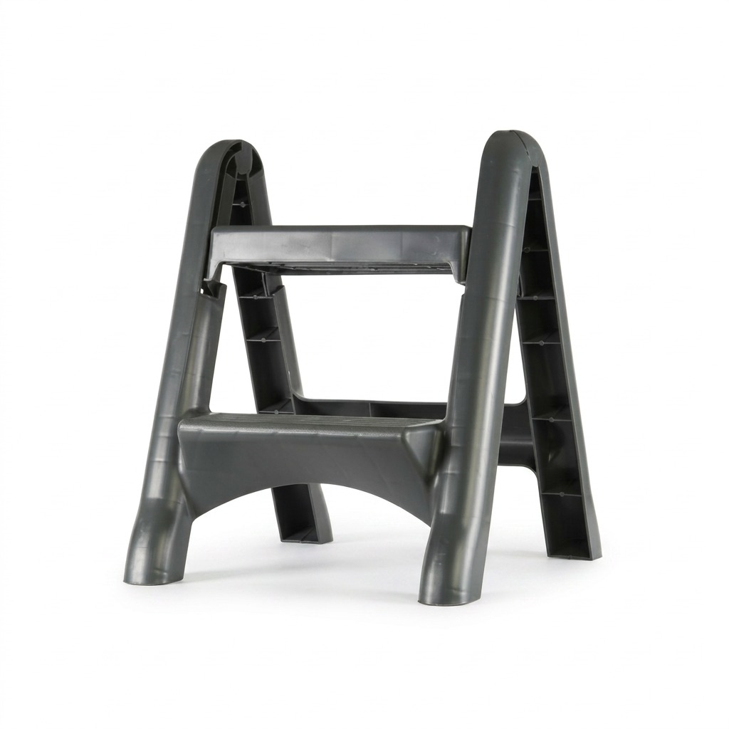 5251 Globe Commercial Products Folding Step Stool - 2 Step