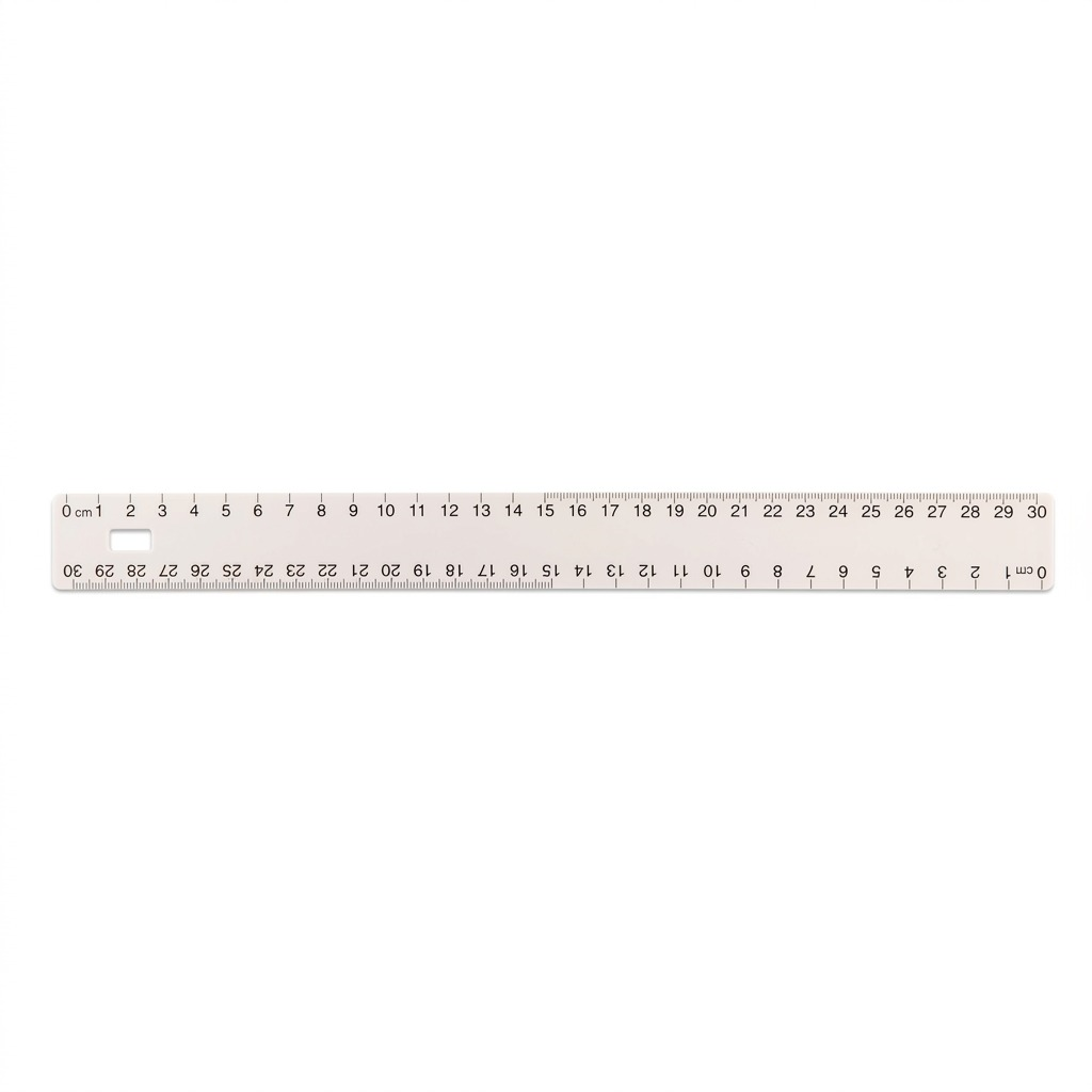 41330 Acme United Limited 30cm White Plastic Ruler (cm 0-30)
