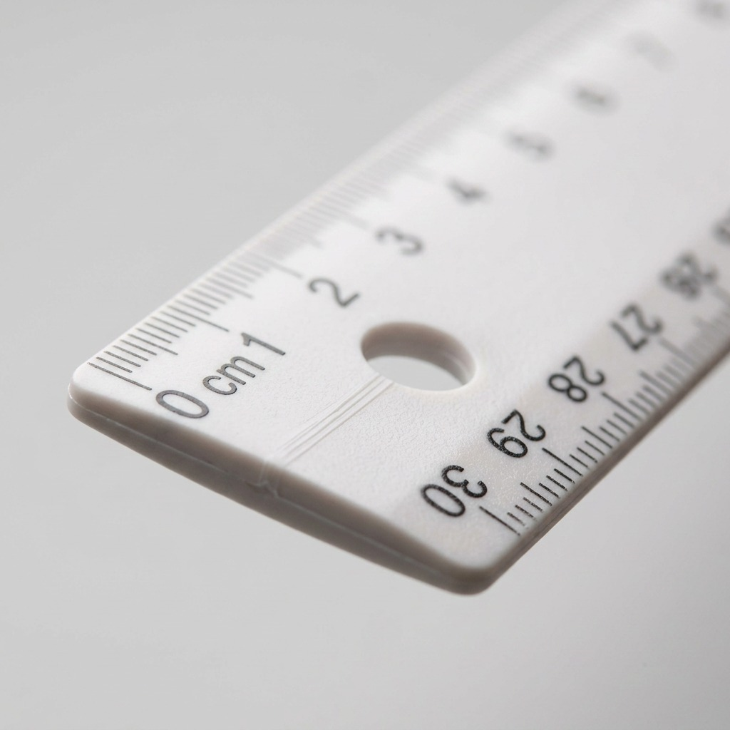 41330 Acme United Limited 30cm White Plastic Ruler (cm 0-30)