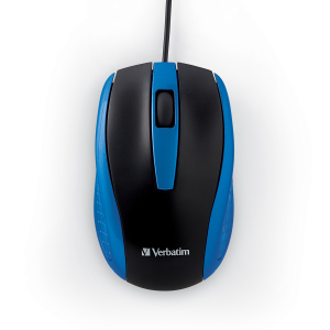 99743 Verbatim Verbatim Wired Optical Bravo Mouse - Blue