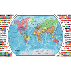 72113 Replogle Globes World Map Displayer With 49"/124.5Cm X
