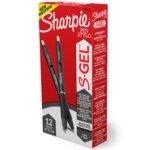 2096145 Sharpie Sharpie Gel 0.5Mm 12Ct Box Black