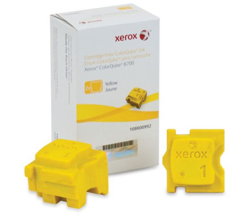 108R00992 Xerox Colorqube Ink Yellow, Colorqube 8700 (2 Stic