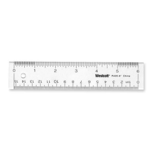 11244 Acme United Limited 15cm/6" Acrylic Ruler ? Inch/Metri
