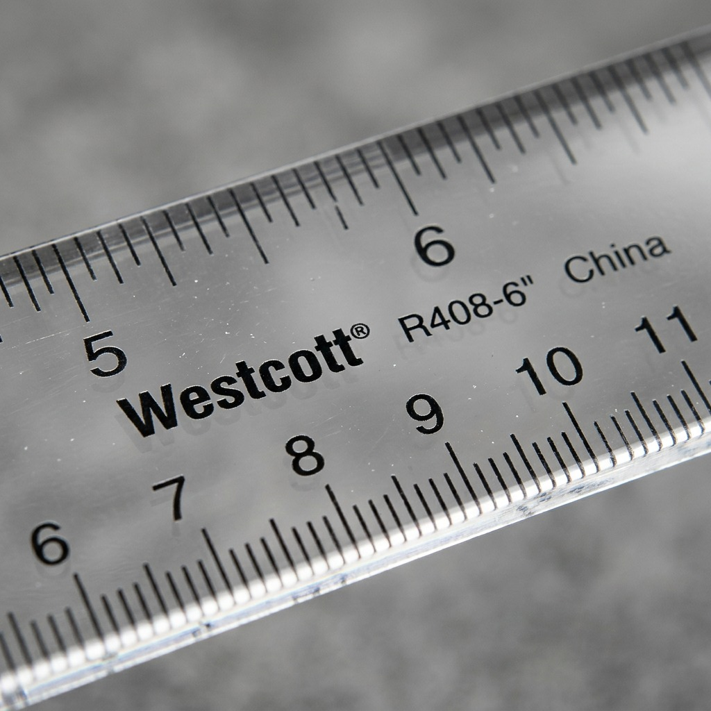 11244 Acme United Limited 15cm/6" Acrylic Ruler ? Inch/Metri