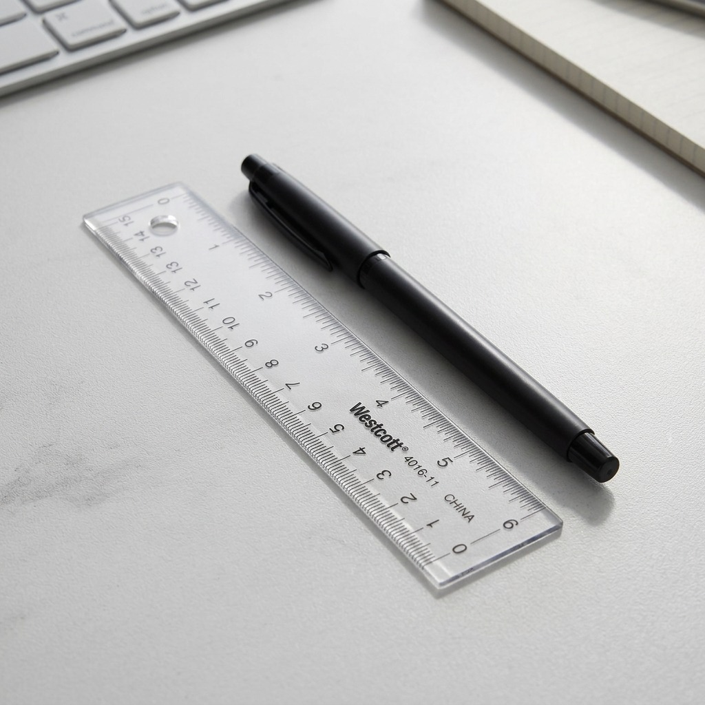 11244 Acme United Limited 15cm/6" Acrylic Ruler ? Inch/Metri
