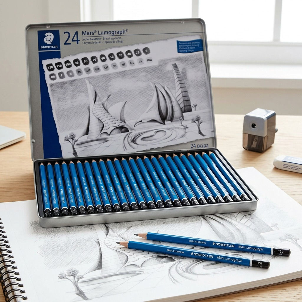 100-G24 STAEDTLER Pencil Mars Lumograph x24 100% PEFC