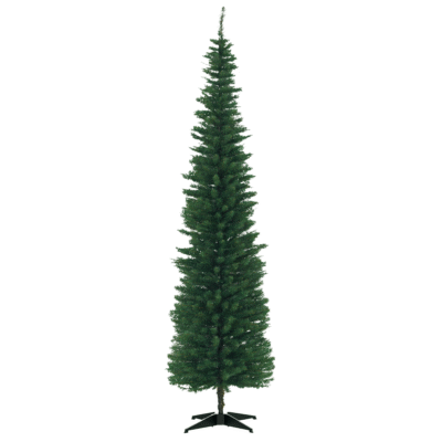 7' PVC Slim Pencil Artificial Christmas Tree 390 Branch Tips