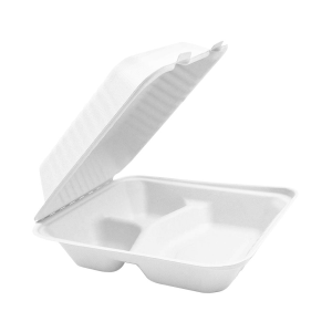 6015 Globe Commercial Products Compostable Hinged Containers