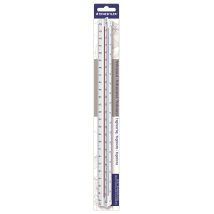 98718-34BK STAEDTLER-Mars Limited TRIANG.RULER ENGIN.12"CARD