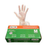 8001 Globe Commercial Products Polyethylene Gloves Powder Fr