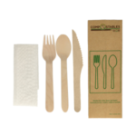 6051 Globe Commercial Products Wood Fork, Knife, Spoon and N