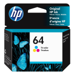 N9J89AN#140 Hp #64 Tricolor Ink For Envy Photo 6255/7155/78