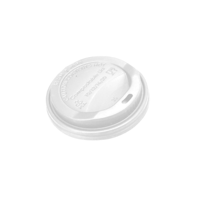 6080 Globe Commercial Products Compostable White Dome Sip Li