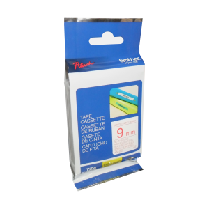 TZe222 (TZ222) PTOUCH TAPE 9MM RED ON WHITE