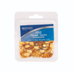 5205 Acme United Limited Brass Thumb Tacks 100/Clamshell /