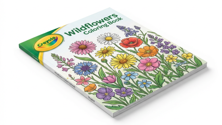04-8982 Crayola Canada 40pg Colouring Book, Wildflowers