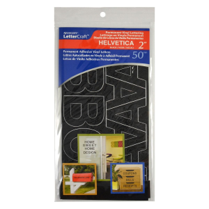 15852 Acme United Limited 2? Helvetica Vinyl Letters, Black,