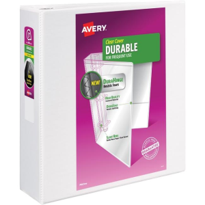 17042 BINDERS, 3" WHITE, Slant D, 600 Sheet Capacity