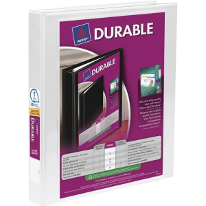34002 BINDERS, 1" WHITE, Slant D, 220 Sheet Capacity