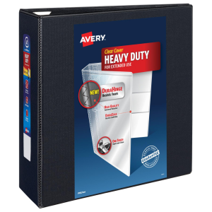 79604 Heavy Duty BINDERS, 4" BLACK, Gap FREE, One Touch Lock